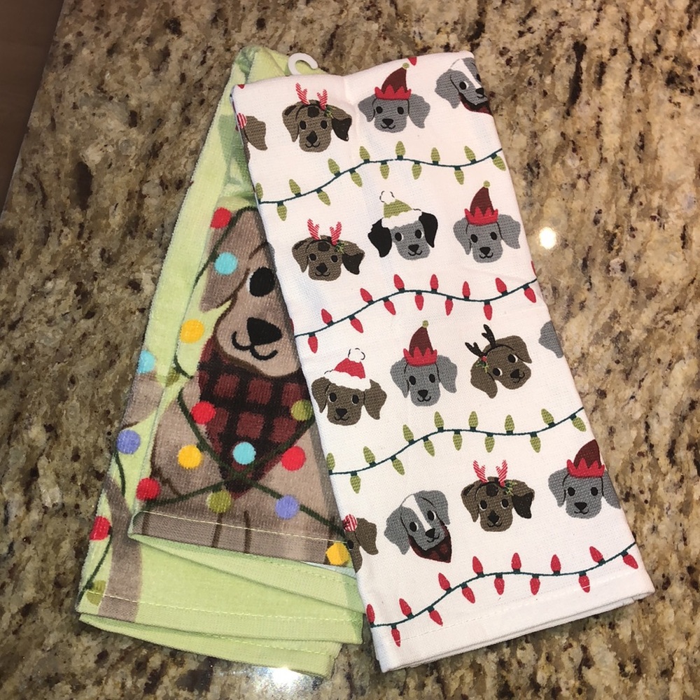 Adorable Christmas Dog Kitchen Towels - Picture 2 of 2